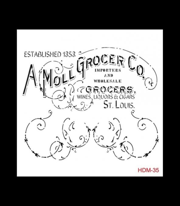 HDM35 Cadence Home Dekor Stencil 25x25 ürün görseli 1