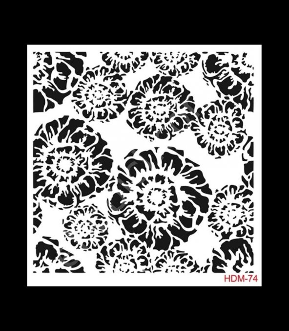 HDM74 Cadence Home Dekor Stencil 25x25 ürün görseli 1
