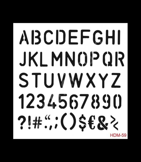 HDM59 Cadence Home Dekor Stencil 25x25 ürün görseli 1