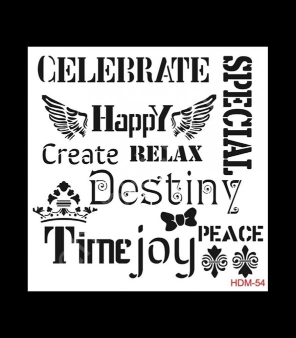 HDM54 Cadence Home Dekor Stencil 25x25 ürün görseli 1