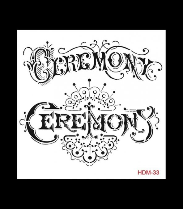 HDM33 Cadence Home Dekor Stencil 25x25 ürün görseli 1