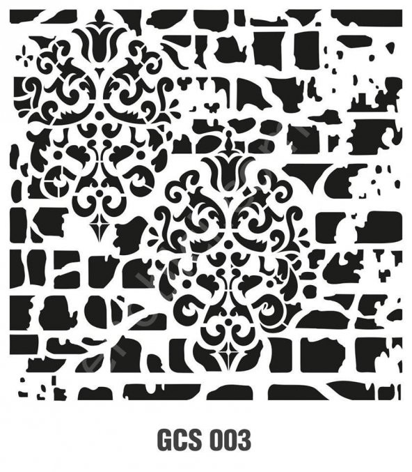 Cadence Grunge Duvar Stencil 45x45 - GCS-003 ürün görseli 1