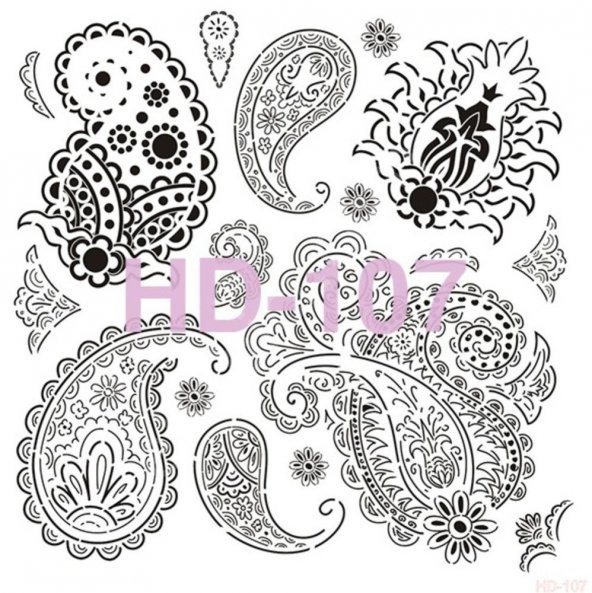 HD107 Cadence Home Dekor Stencil 45x45 ürün görseli 1