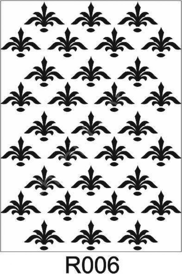 Ardışık Desen Stencil Şablon (21x30) R-006 ürün görseli 1