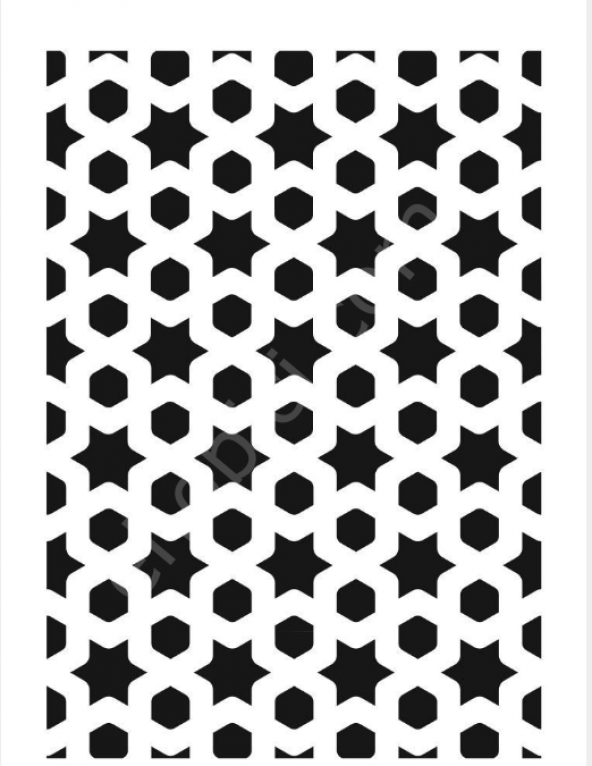 Ardışık Desen Stencil Şablon (21x30) R-034 ürün görseli 1
