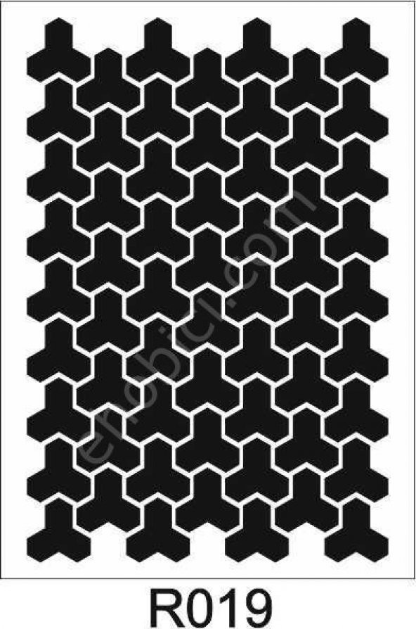 Ardışık Desen Stencil Şablon (25x25) R-019 ürün görseli 1