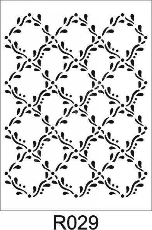 Duvar Dekor Stencil Şablon (40x40) R-029 ürün görseli 1