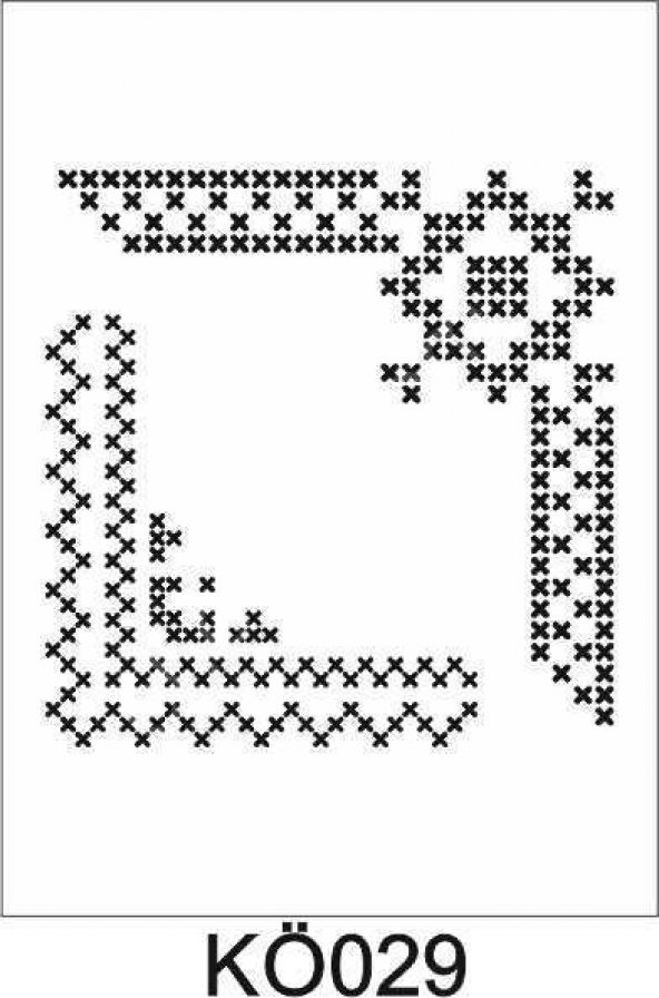 Köşe Desenler Stencil Şablon (25x25) KÖ-029 ürün görseli 1