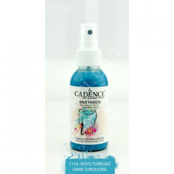 Cadence Your Fashion Sprey Kumaş Boyası - 1116 Koyu Turkuaz ürün görseli 1