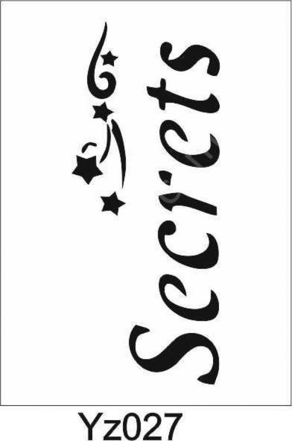 Yazı Desenler Stencil Şablon (15x30) YZ-027 ürün görseli 1
