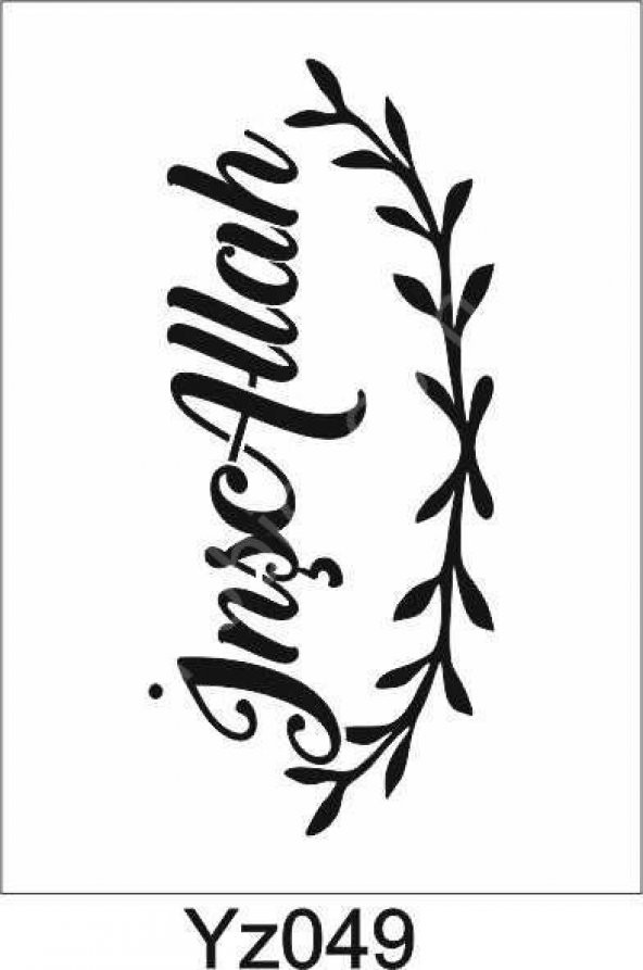 Yazı Desenler Stencil Şablon (15x30) YZ-049 ürün görseli 1