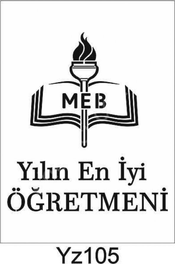 Yazı Desenler Stencil Şablon (25x25) YZ-105 ürün görseli 1