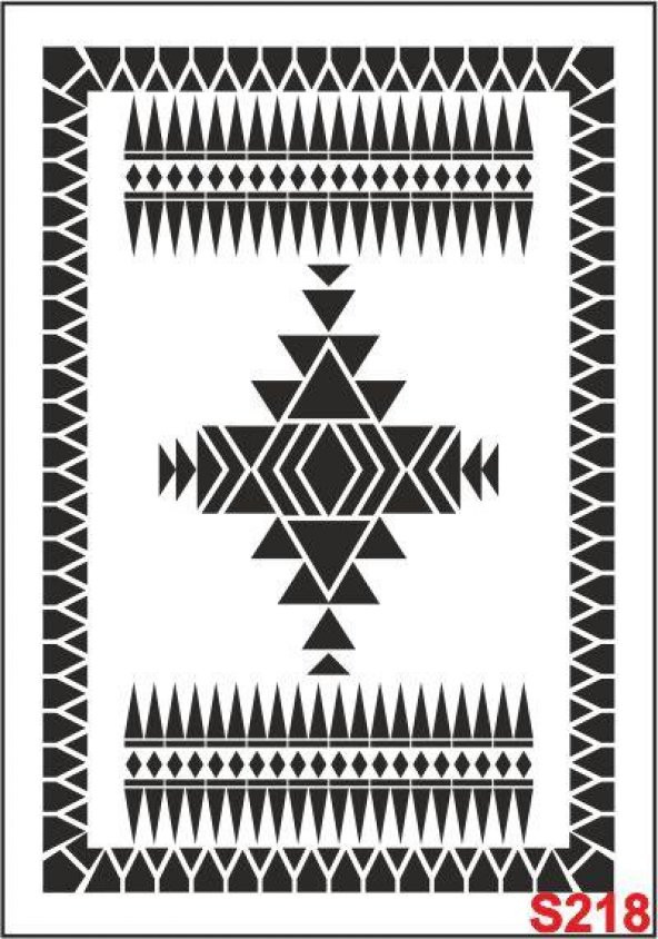 Diğer Karışık Desenler Stencil Şablon (25x35) S-218 ürün görseli 1