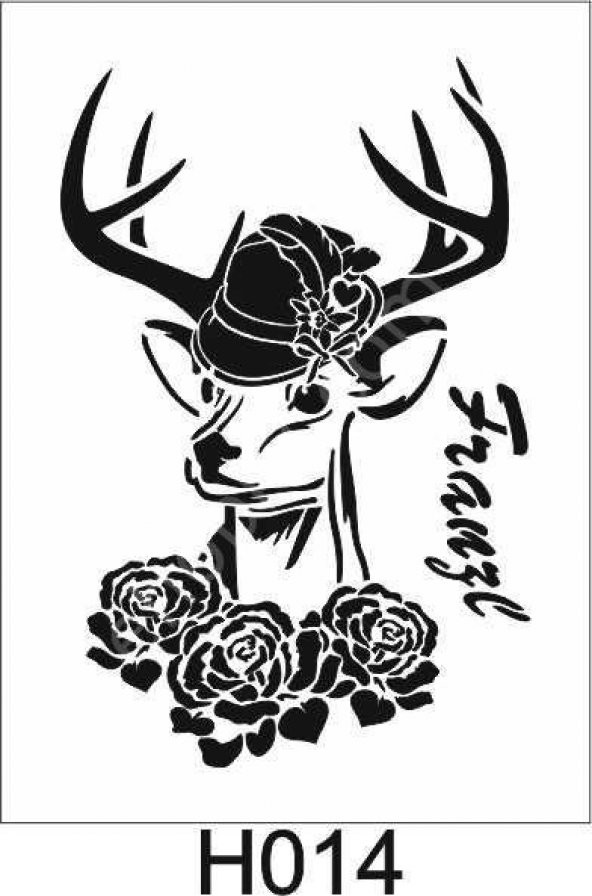 Hayvan Temalı Desenler Stencil Şablon (21x30) H-014 ürün görseli 1
