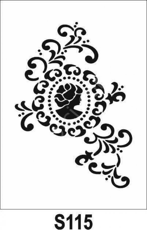 Diğer Karışık Desenler Stencil Şablon (21x30) S-115 ürün görseli 1