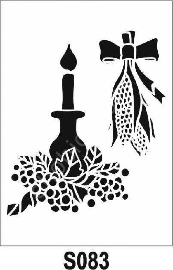 Diğer Karışık Desenler Stencil Şablon (21x30) S-083 ürün görseli 1