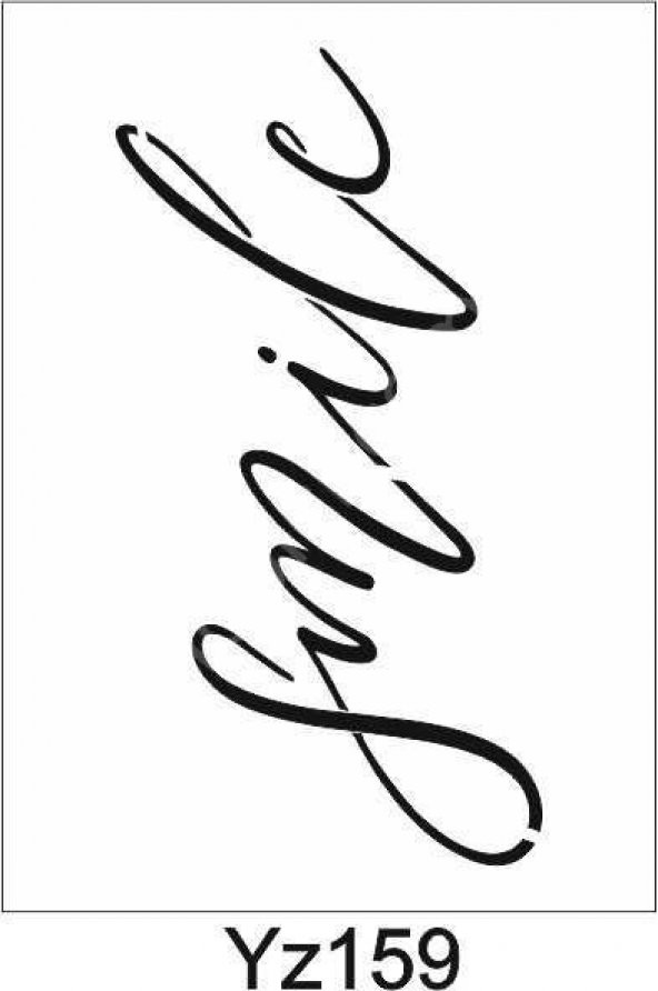 Yazı Desenler Stencil Şablon (21x30) YZ-159 ürün görseli 1