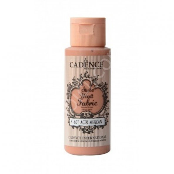 Cadence Style Mat Kumaş Boyası - 607 Açık Mercan 59ml ürün görseli 1