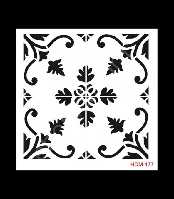 HDM177 Cadence Home Dekor Stencil 25x25 ürün görseli 1