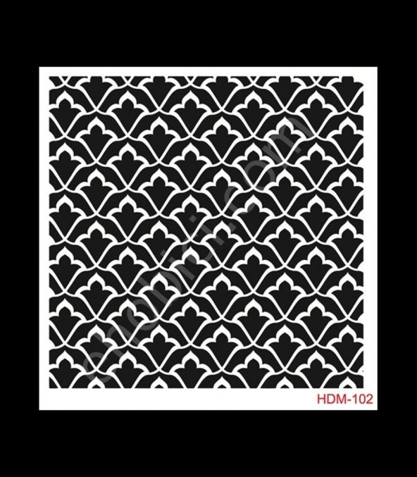 HDM102 Cadence Home Dekor Stencil 25x25 ürün görseli 1