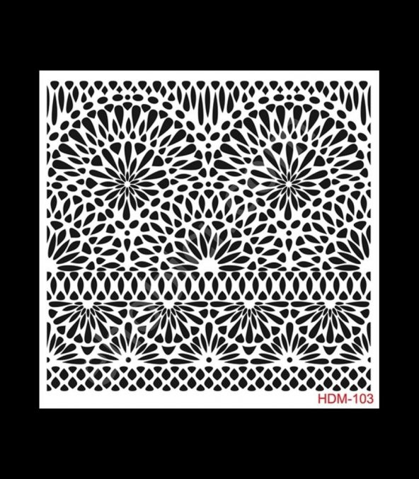 HDM103 Cadence Home Dekor Stencil 25x25 ürün görseli 1