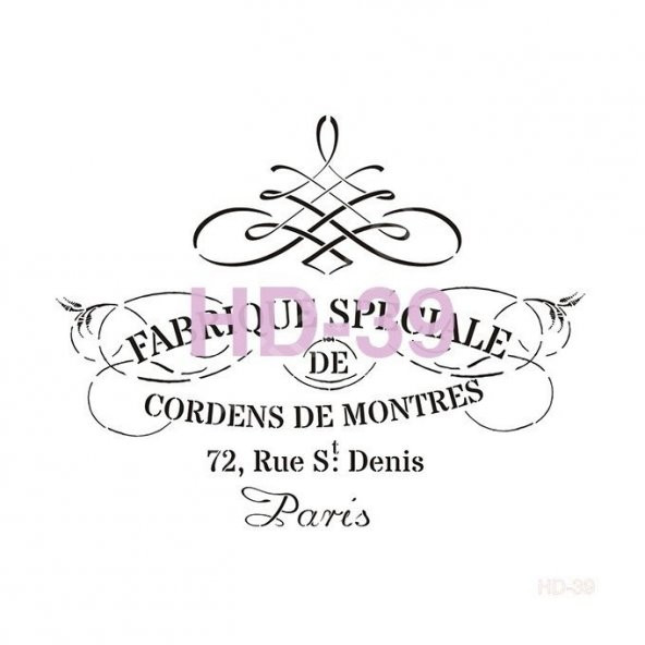 HD39 Cadence Home Dekor Stencil 45x45 ürün görseli 1
