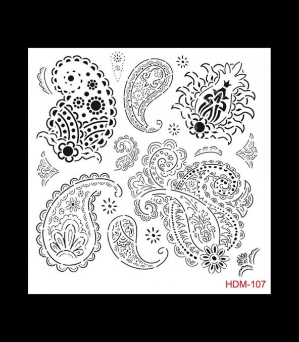 HDM107 Cadence Home Dekor Stencil 25x25 ürün görseli 1