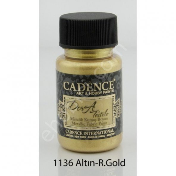 Cadence Dora Metalik Kumaş Boyası 1136 Altın 50ml ürün görseli 1