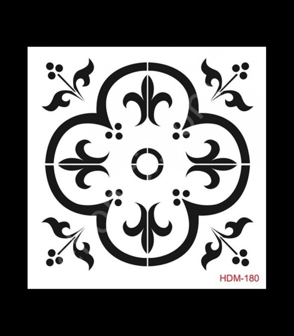 HDM180 Cadence Home Dekor Stencil 25x25 ürün görseli 1