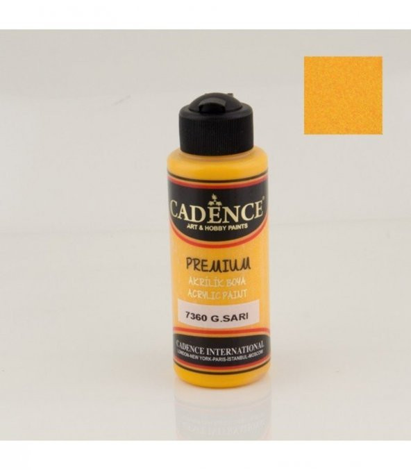 Cadence Akrilik Boya 7360 G.Sarı Ahşap Boyası 120ML ürün görseli 1