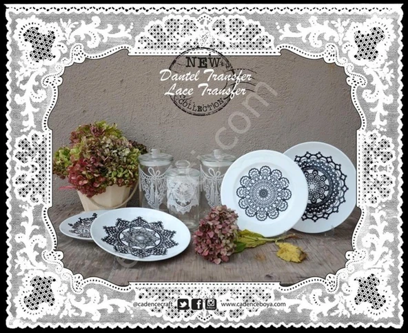 Cadence Dantel Transfer 25x35cm DT034 BEYAZ - Resim 2