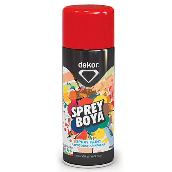 Dekor Efektli Akrilik Sprey Boya Kırmızı 400 ml ürün görseli 1