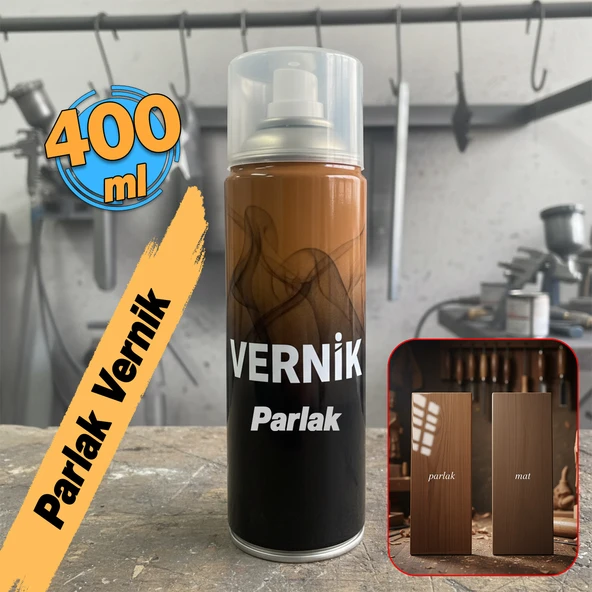 Sprey Parlak Vernik Ahşap Metal Tüm Yüzeyler İçin 400 ml İç Dış Mekan Koruma Katmanı Akrilik Esaslı ürün görseli 1