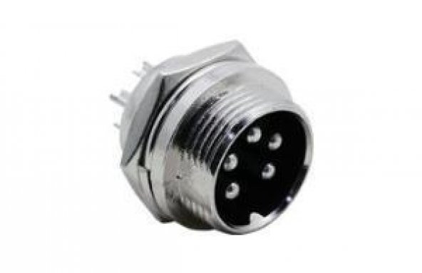 M16 5 Pin Konnektör Erkek+Dişi - Resim 2