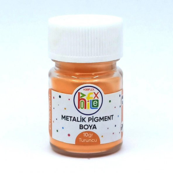 EPOKSİ REÇİNE METALİK SEDEFLİ PİGMENT TOZ BOYA TURUNCU 10 GR ürün görseli 1
