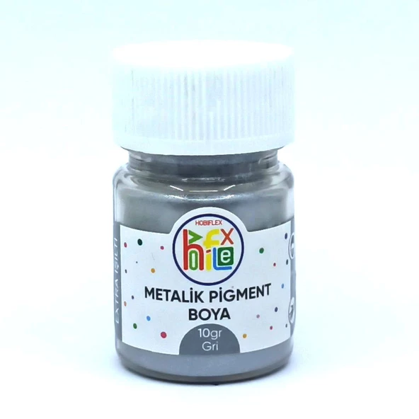 EPOKSİ REÇİNE METALİK SEDEFLİ PİGMENT TOZ BOYA GRİ 10 GR ürün görseli 1