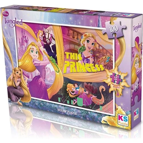 KS Games 100 Parça Puzzle Tangled-Rapunzel Lisanslı Ürün ürün görseli 1