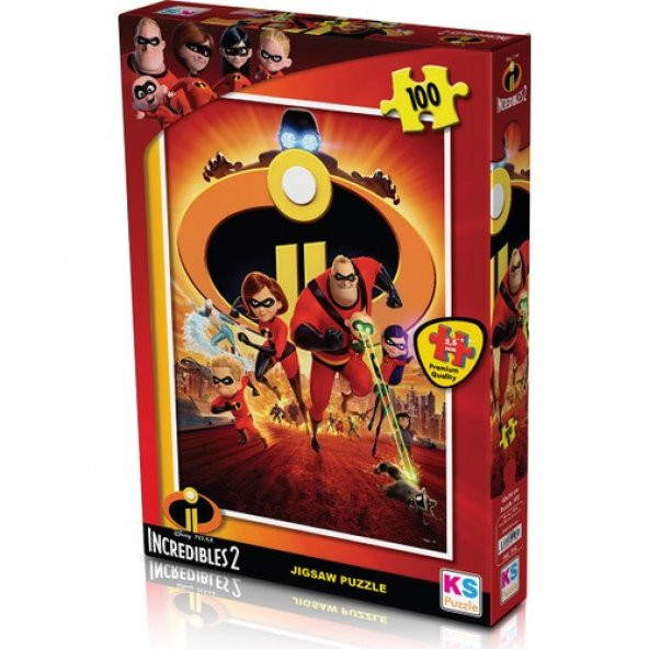 KS Games Puzzle 100 Parça İncredibles 2 Puzzle Lisanslı Ürün ürün görseli 1