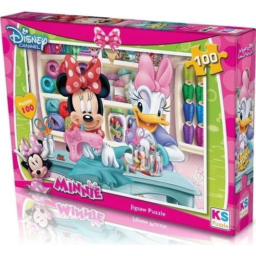Ks Games Minnie Mouse Çocuk Puzzle 100 Parça 34x48 cm ürün görseli 1