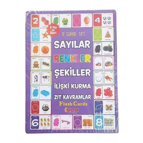 Sayılar, Renkler, Şekiller, İlişki Kurma, Zıt Kavramlar Orijinal ürün görseli 1