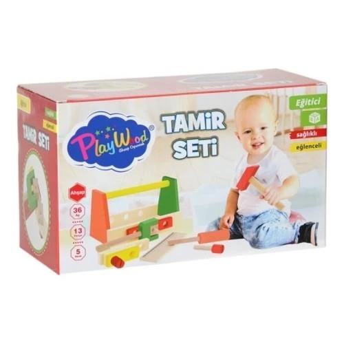 Ahşap Tamir Seti Kutulu ürün görseli 1