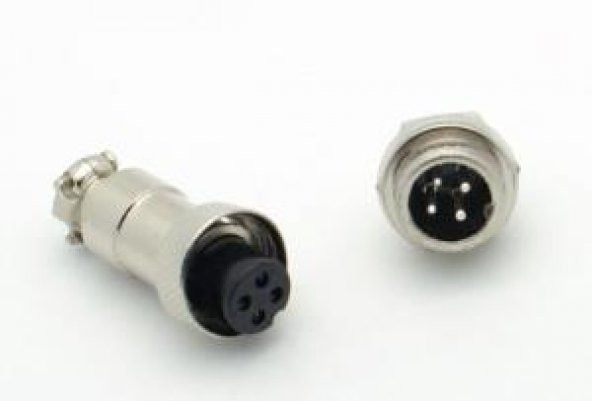 M12 4 Pin Konnektör Erkek+Dişi ürün görseli 1