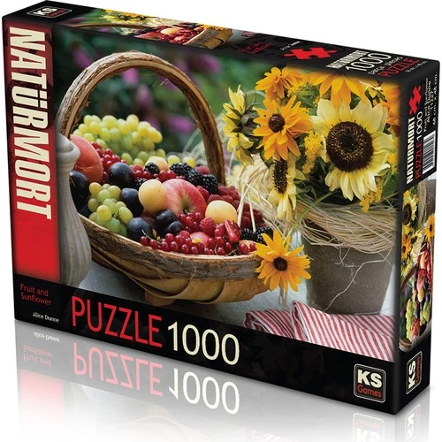 KS Games Puzzle 1000 Parça Fruıt And Sunflower Puzzle Lisanslı Ürün ürün görseli 1