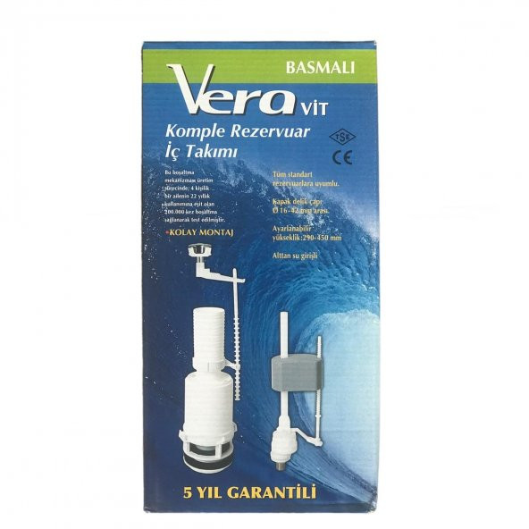 Veravit Vera Basmalı Tek Kademeli Klozet Rezervuar İç Takım ürün görseli 1