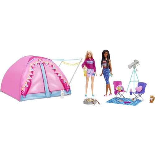 Barbie Malibu ve Brooklyn Kampta Seti HGC18 Lisanslı Ürün ürün görseli 1