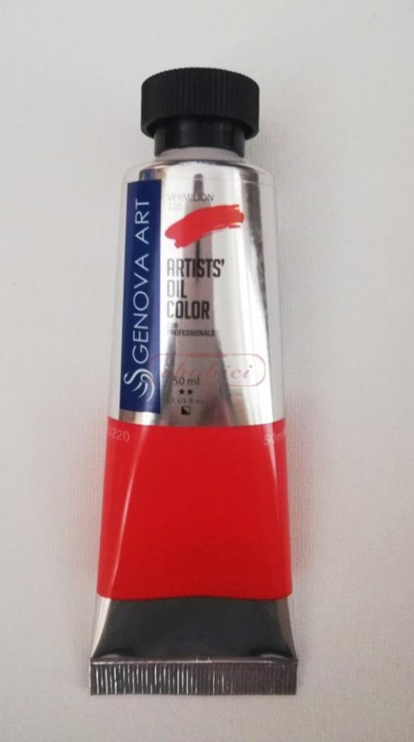 Cenova Art Profesyonel Yağlı Boya 220 Vermilion 50ml ürün görseli 1