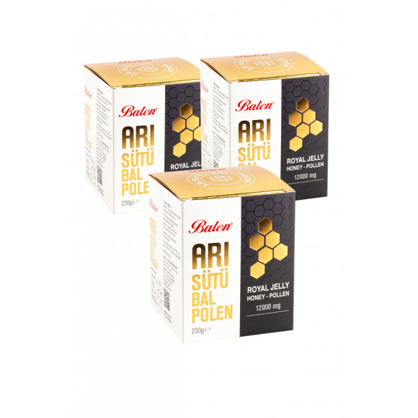 3 Kutu Arı Sütü Bal Polen 230 Gr 12000mg ürün görseli 1