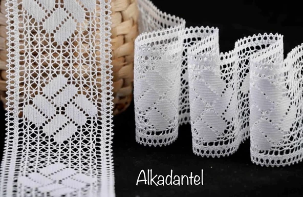 ALKA DANTEL BEYAZ MERSERİZE KOPANAKİ DANTEL 10 METRE ürün görseli 1
