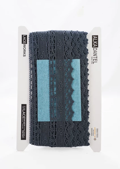 ALKA DANTEL MERSERİZE KOPANAKİ 10 METRE 704 MERSERİZE DARK GREY ürün görseli 1
