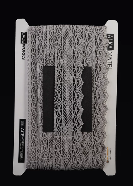 ALKA DANTEL MERSERİZE KOPANAKİ 10 METRE 704 MERSERİZE GREY ürün görseli 1